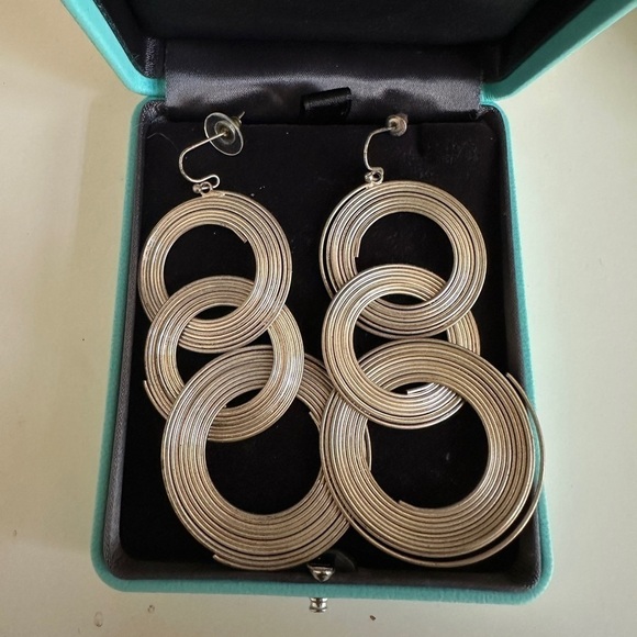 FREE WITH PURCHASE Silver Hoops Layered Earrings - Picture 1 of 1
